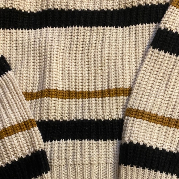 Pink Republic Multi-Striped Sweater - Black, Brown, Cream - Picture 3 of 4
